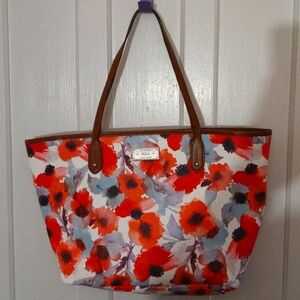 LAUREN RALPH LAUREN LARGE FLORAL TOTE